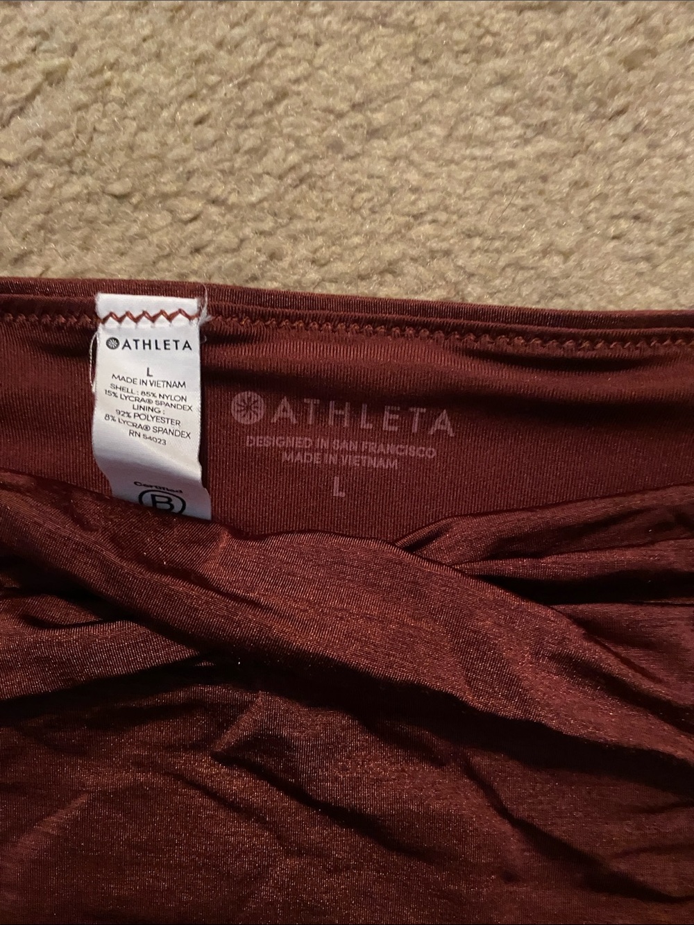 Athleta Copper Ruched Bikini Set - Picture 2 of 3